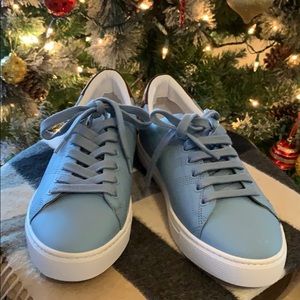 BURBERRY Perforated Check Leather Sneakers